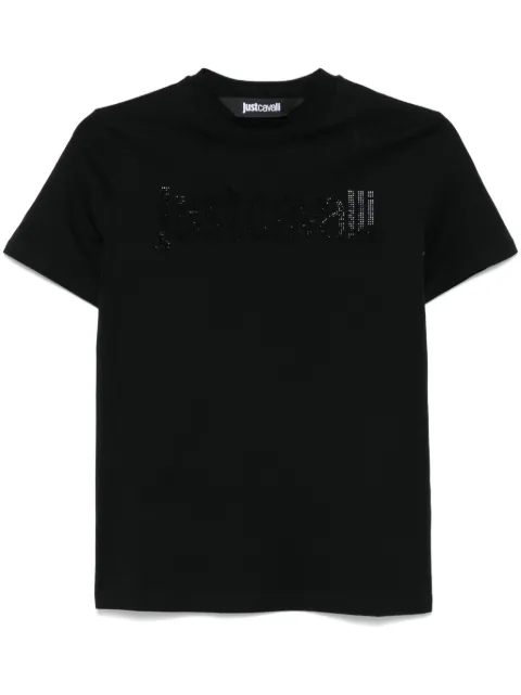 Just Cavalli crystal-logo T-shirt Black 77PAHE20CJ110