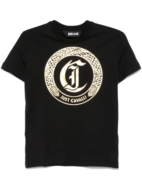 Just Cavalli logo-print T-shirt Black 77PAHT01CJ500