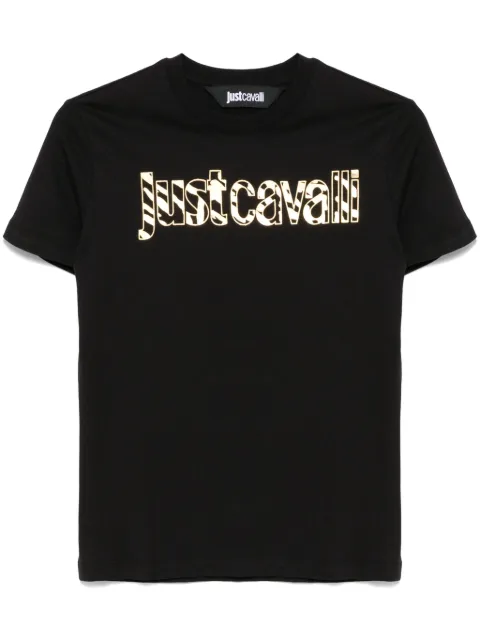 Just Cavalli logo-print T-shirt Black 77PAHT03CJ500