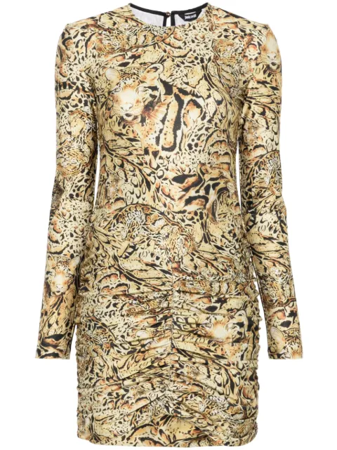 Just Cavalli tiger-print mini dress Yellow 77PAO920JS413