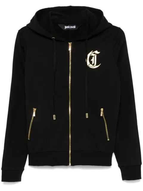 Just Cavalli logo-print hoodie Black 77PAIT01CF500