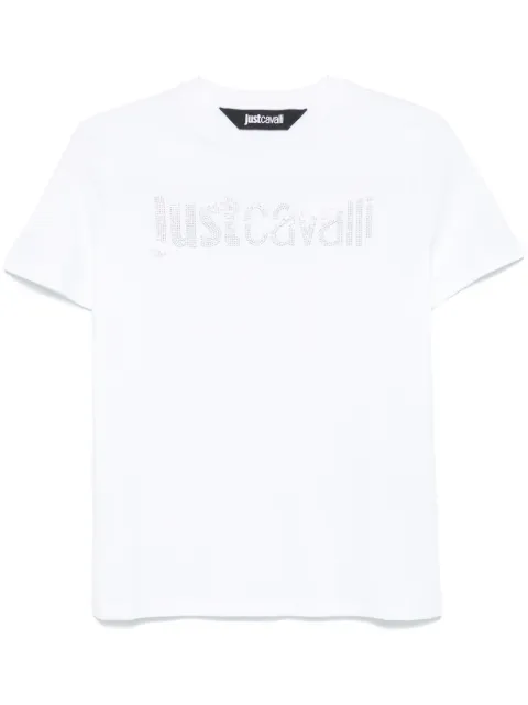 Just Cavalli crystal-logo T-shirt White 77PAHE20CJ110