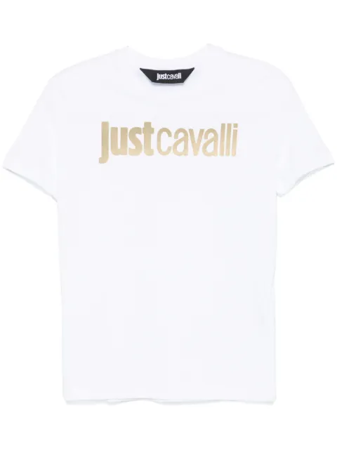 Just Cavalli logo-print T-shirt White 77PAHT00CJ500