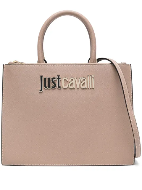 Just Cavalli logo lettering tote bag Neutrals 77RA4BB1ZS766
