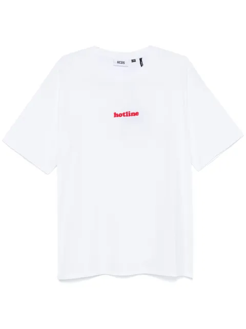 GCDS embroidered-motif T-shirt White A2CM2307JG2