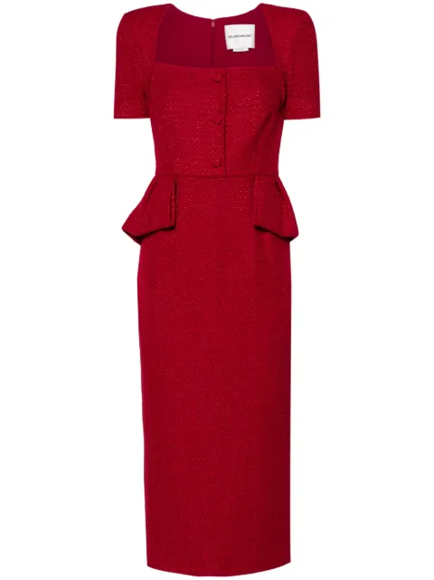 Roland Mouret bouclé midi dress Red RMAW24035MDR