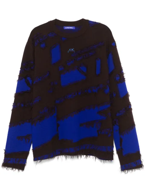 A-COLD-WALL* frontage-knit crew neck sweater Blue ACWMK169