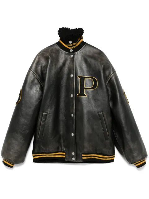 Prada leather bomber jacket Black 58A18915Y0SOOO