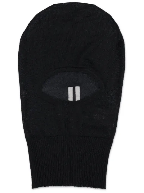 Rick Owens rib-hem cashmere balaclava Black RP02D3478M