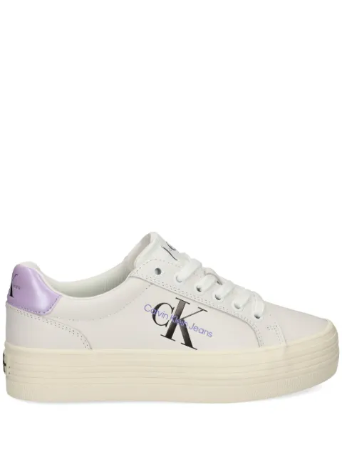 Calvin Klein Jeans logo-print leather sneakers White YW0YW01474