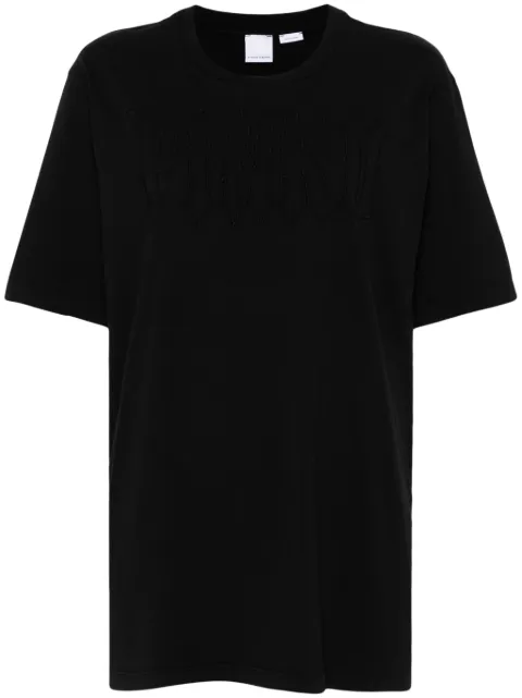 PINKO logo-embroidered T-shirt Black 101704A23W