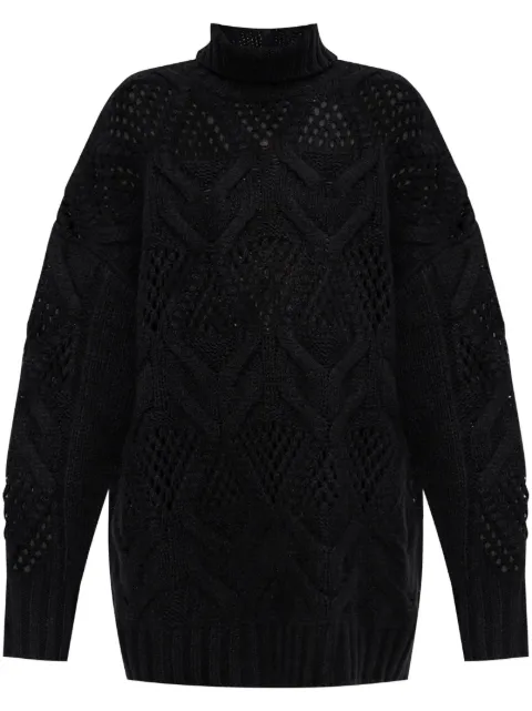 Sportmax diamond-knit maxi jumper Black 2422366102600