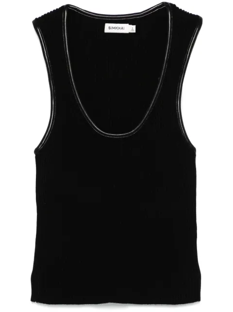 SIMKHAI fine-ribbed tank top Black 5242088K