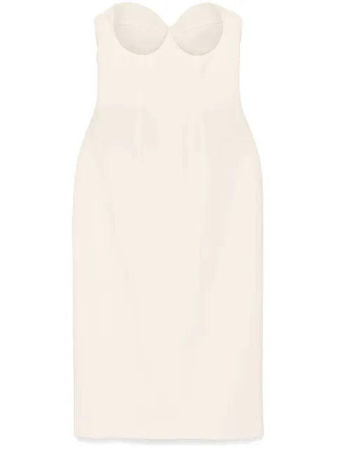 Giuseppe Di Morabito strapless midi dress Neutrals 03PFDR399F03229
