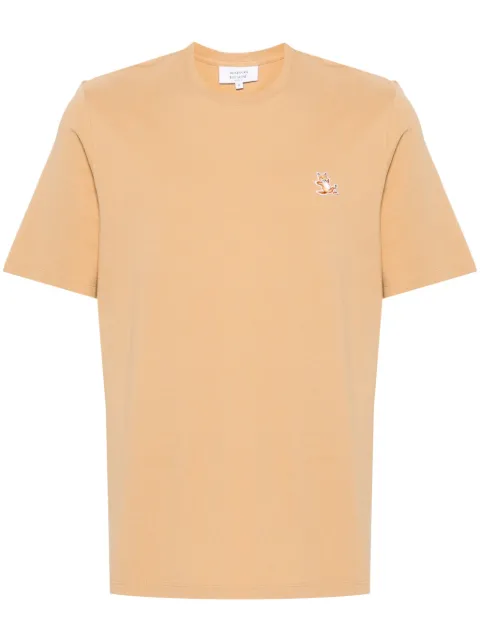 Maison Kitsuné Chillax Fox patch T-shirt Neutrals LM00110KJ0008