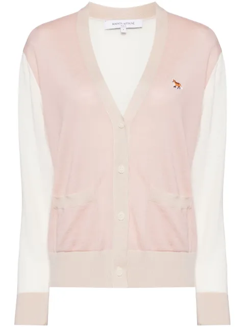 Maison Kitsuné embroidered logo cardigans Pink MW00505KT1036P628