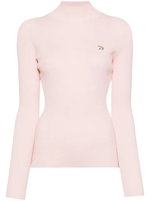 Maison Kitsuné embroidered logo knitted top Pink NW00807KT1091P607