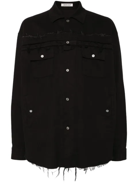 Undercover fringe-edged shirt Black UP2D4403