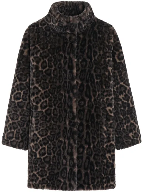 Apparis leopard-print faux fur coat Brown BLAIR
