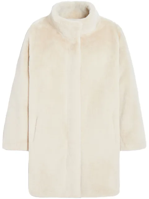 Apparis high-neck faux fur coat White BLAIR