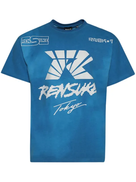 RENSUKE TOKYO graphic t-shirt Blue RT03
