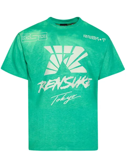 RENSUKE TOKYO Graphic Loose T-shirt Green RT01
