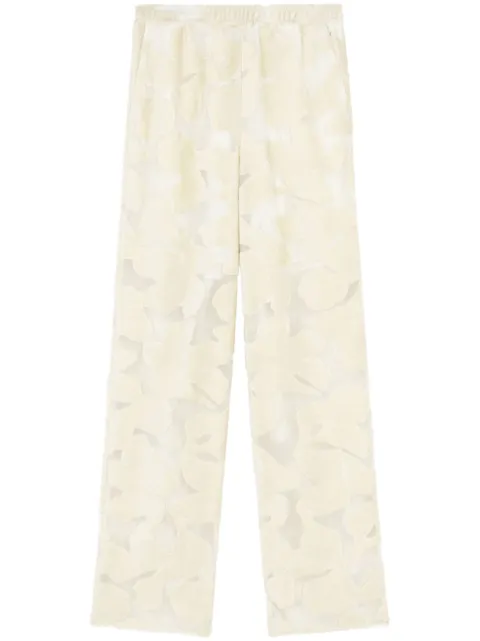 LouLou de Saison floral-patterned palazzo Neutrals PARES