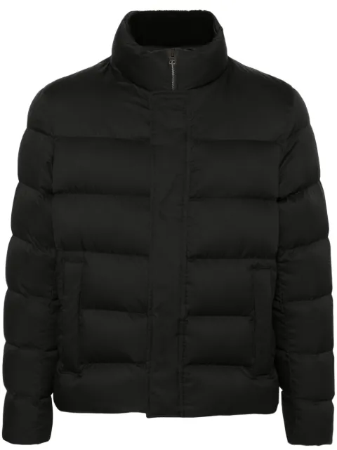 Herno faux-fur trim bomber jacket Black PI001019U12414Z