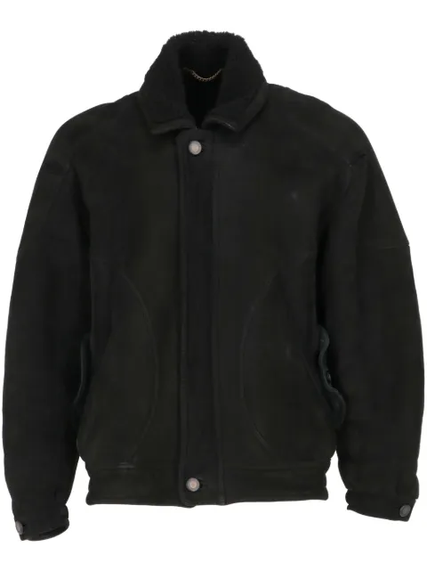 A.N.G.E.L.O. Vintage Cult 1980s pre-owned suede bomber jacket Black ANG650FYA
