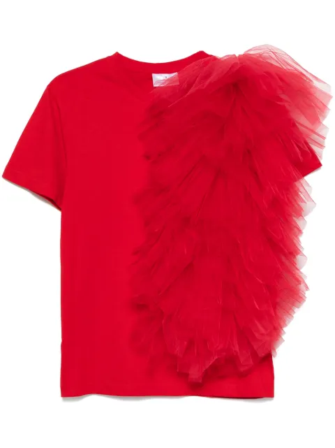 Alchemy x Lia Aram tulle-insert T-shirt Red LIA663