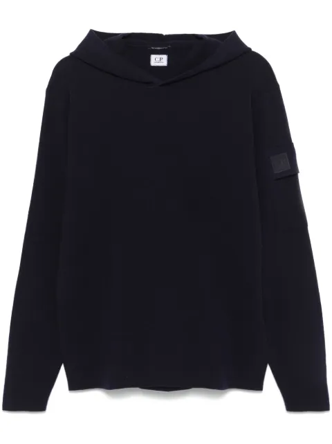 C.P. Company knitted hoodie Blue 17CLKN014A005528A