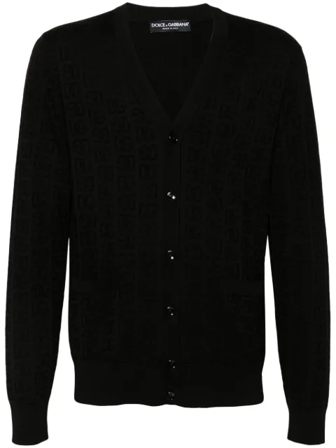 Dolce & Gabbana monogram-jacquard cardigan Black GXV01TJBSKE