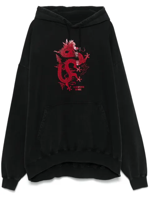 Martine Rose dragon print hoodie Black 633JS01002J