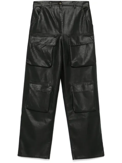 MSGM faux-leather cargo pants Black 3741MDP16L247622