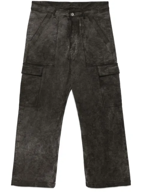 Rick Owens DRKSHDW distressed cargo trousers Brown DU02D2354MO