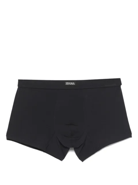 Zegna logo-patch boxers Blue N2LC6010