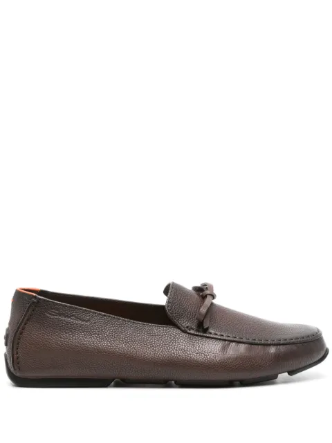Santoni leather loafers Brown MGDR18743SMASSDS