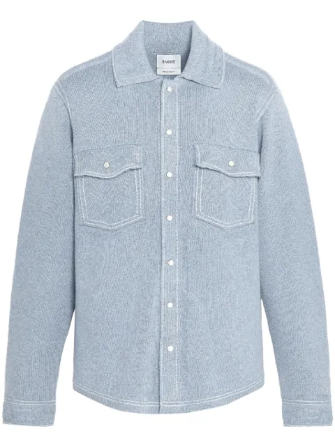 Barrie knitted overshirt Blue C85209
