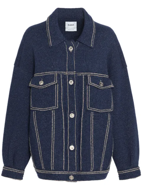 Barrie contrast-stitching denim-effect jacket Blue C85224