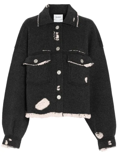 Barrie fringed denim jacket Black C85258