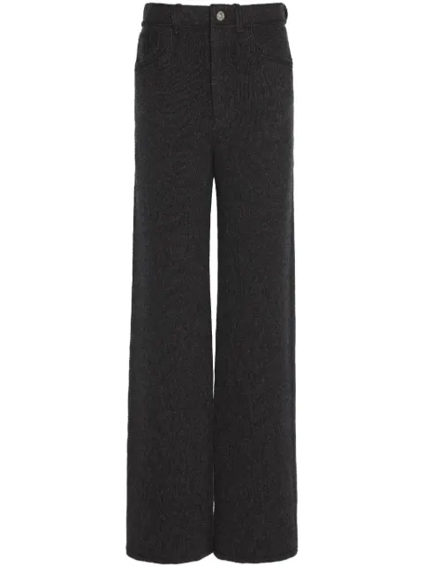 Barrie wide-leg knitted trousers Black C85643