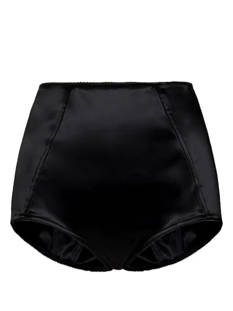ROOM76 satin high-waisted briefs Black FRAS24304