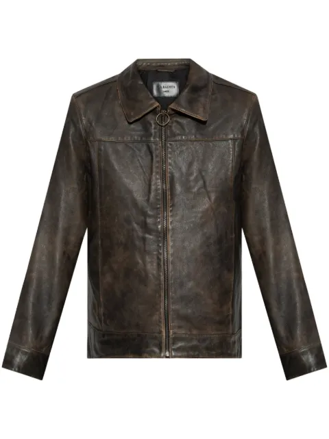 AllSaints Alkan leather jacket Brown M018LB