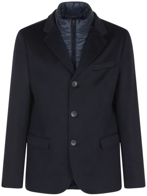 Herno button-fastening layered jacket Blue GA000161U38103