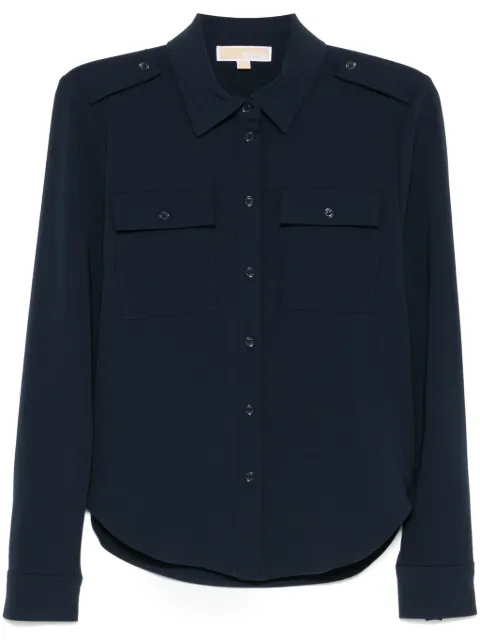 Michael Michael Kors crepe shirt Blue MF4400CENX