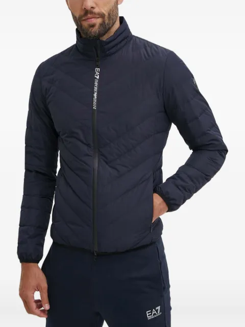 Ea7 Emporio Armani quilted zip jacket Blue 8NPB13PNE1Z