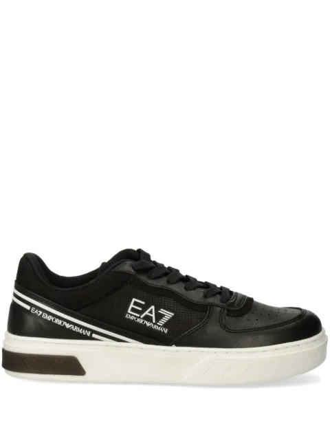 Ea7 Emporio Armani logo-patch panelled sneakers Black XK374X8X173