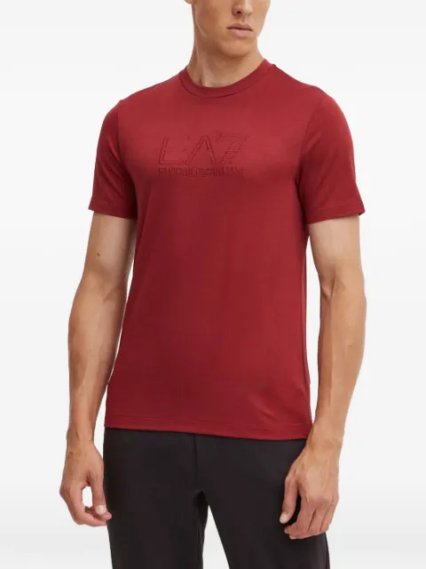 Ea7 Emporio Armani logo-detail T-shirt Red 6DPT71PJUJZ