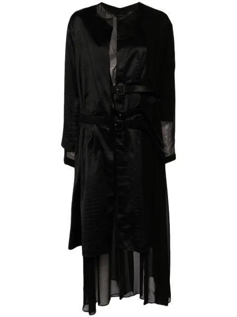 Junya Watanabe wrap around belted dress Black JNO021