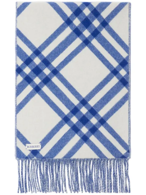 Burberry Check cashmere scarf Blue 8099710